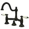 Kingston Brass KS3915PL Restoration Bathroom Bridge Faucet, Oil Rubbed Bronze KS3915PL - alternate 1